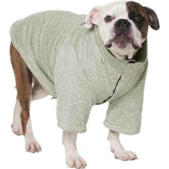 Large Polartec Fleece-lined Dog Coat, Sage Green - Picture 2 of 6